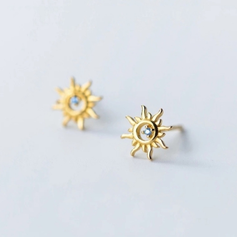 Celestial Sun Flare Open Boho Earrings